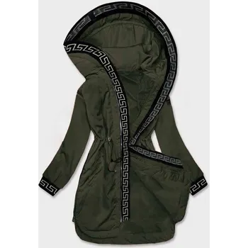Dámská cargo bunda Khaki bunda s ozdobnou lemovkou a kapucí od SWEST, odstíny zelené 48 i392_23186-27