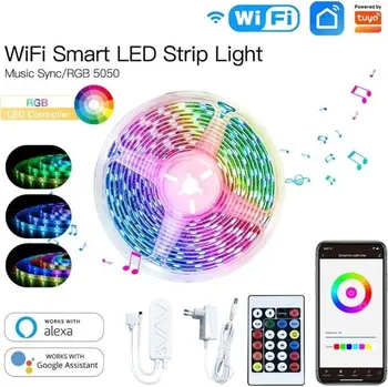 LED páska 06444998 Smart LED pásek 24V RGB MOES LED Light Strip 5m WiFi Tuya