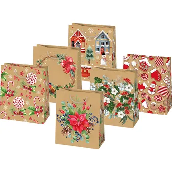 Dárková taška Pol-Mak Vánoční papírová taška Pol-Mak T4Eko 71 ,balení 10 ks 590072