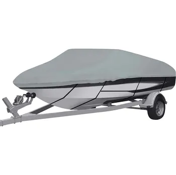 Plachta na motorové vozidlo vidaXL Krycí plachta na člun šedá 710x265x40 cm