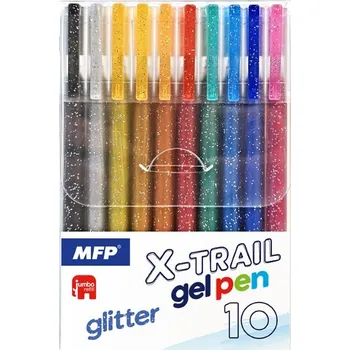 MFP gelové pero set BS 10ks GLITTER 6001416