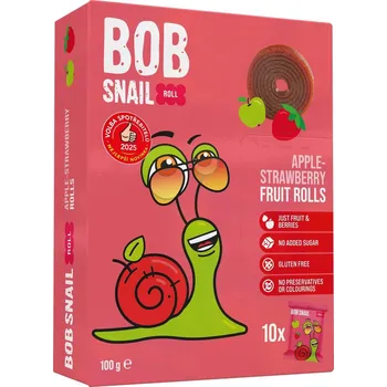 Sušená potravina Šnek Bob Ovocné rolky jablko a jahoda