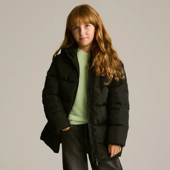 Dívčí bunda Reserved - Prošívaná bunda s přírodním peřím - černý - 235EX-99X - 235EX-99X-140