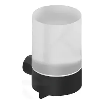 Dávkovač mýdla Kludi Vela R Dávkovač mýdla s držákem, sklo/matná černá, 5897639