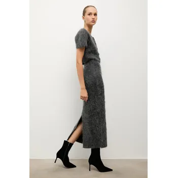 Dámské kozačky Semišové boty Answear.LAB dámské, černá barva, na podpatku V1278.25.1.CAT 99X, EUR 39