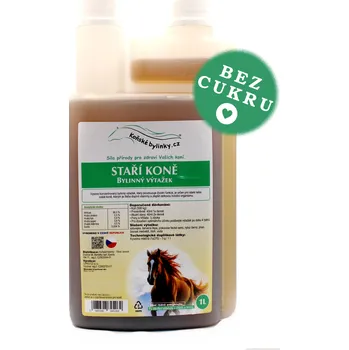 Krmivo pro koně Koňské bylinky Bylinný výtažek - Staří koně 1l
