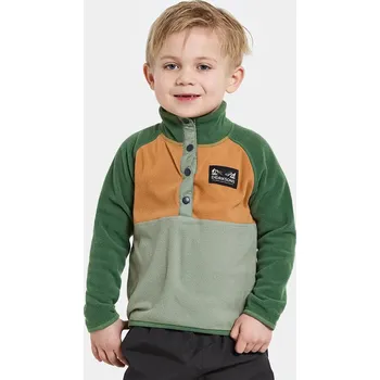 Chlapecká mikina Mikina Didriksons MONTE KIDS HALF BU 4 zelená barva, hladká, 505590 505590.9BYA 97X, vel. 140