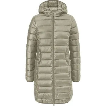 Dámský kabát QS by s.Oliver lehký prošívaný kabát s kapucí 2173976 7803 Zelená XS