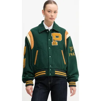 Pánská větrovka Bunda s příměsí vlny Polo Ralph Lauren 211971014 zelená 79A, vel. XL