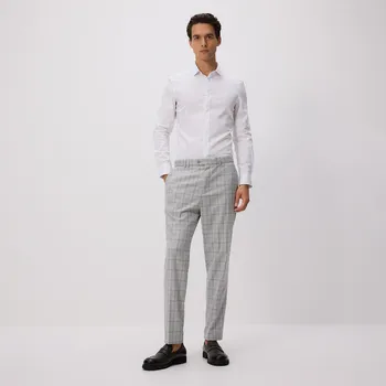 Pánské kalhoty Reserved - Oblekové kalhoty s příměsí viskózy - světle šedá - WK363-09P - WK363-09P-52