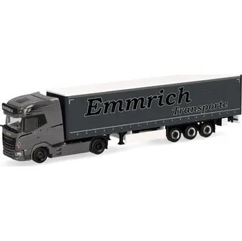 autíčko DAF XG+ plachtový návěs Emmrich Transporte Herpa 320474