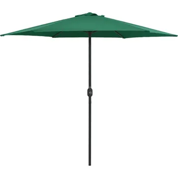 Slunečník vidaXL Zahradní slunečník s hliníkovou tyčí 270 x 246 cm zelený
