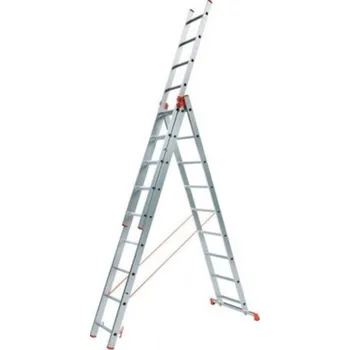 Žebřík ALVE ENPRO Hliníkový žebřík 3x9 příček 2,58-6,35 m univerzální