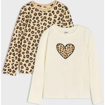 Sinsay - Bavlněná košilka s potiskem 2 pack - vícebarevná - 856GH-MLC - 856GH-MLC-98