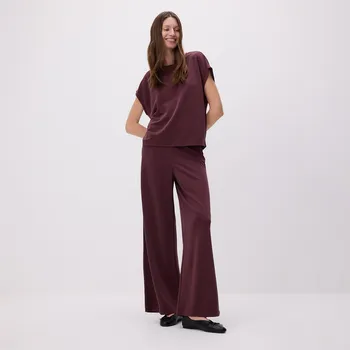 Reserved - Kalhoty s příměsí modalu - hnědá - ZQ644-83X - ZQ644-83X-S