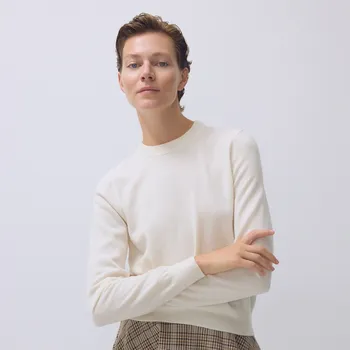 Dámský svetr Reserved - Svetr z vlny merino - krémová - 762GL-01X - 762GL-01X-L