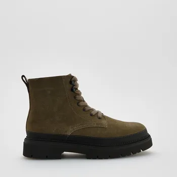 Pánské kalhoty Reserved - Semišové polokozačky - pudrově zelená - 529FF-97X - 529FF-97X-43