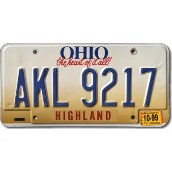 Plechová cedule Americká SPZ Ohio The Heart Of It All