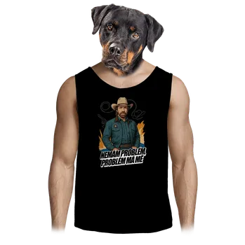 Pánské tílko Bastard B19: Chuck Norris z Walker, Texas Ranger pánské tílko Black