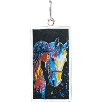 Přívěsek Aljančič Ona a její kůň Miniartion bílé zlato