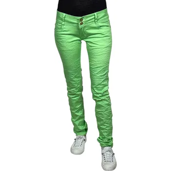 Dámské džíny Smiling Dámské zelené džíny 01 Barva: Zelená, Velikost: 40