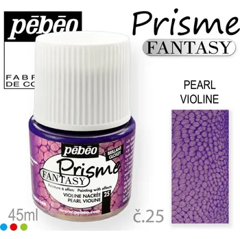 Speciální výtvarná barva Barva na Šperky PRISME Fantasy Pébéo . barva č. 25 PEARL VIOLINE. Balení 45ml.