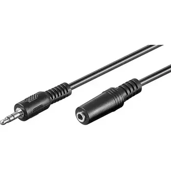 Audio kabel MicroConnect prodlužovací kabel 3-pin Jack 3.5mm (M) - Jack 3.5mm (F) 10m černá (AUDLR10)