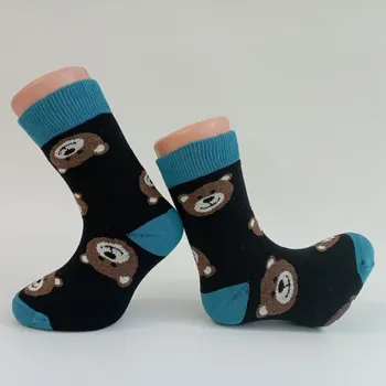 TREPON Zimní termo ponožky MEDVÍDEK, černé Velikost: 19-21cm /29-32/