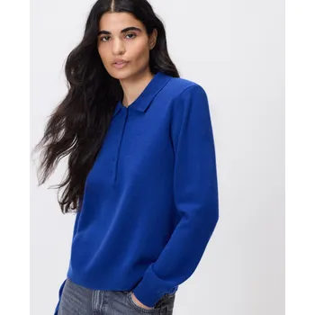 Dámský svetr Reserved - Vlněný polo svetr - indigová - 140GS-57X - 140GS-57X-S