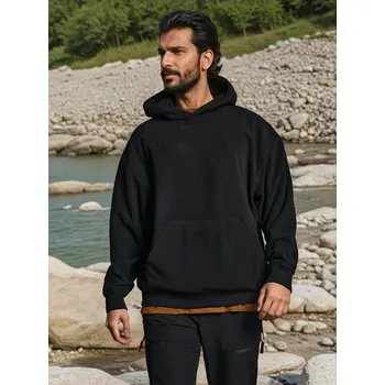 Pánská mikina Sinsay - Mikina s&nbsp;kapucí - černá - 930EU-99X - 930EU-99X-S