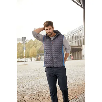 Pánská vesta COTTON Vesta MARLY MAN s kapucí, různé barvy Velikost L grey-melange/anthracite-melange