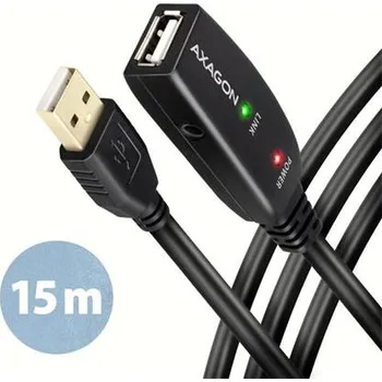 Prodlužovací kabel AXAGON ADR-215, USB2.0 aktivní prodlužovací / repeater kabel, 15m