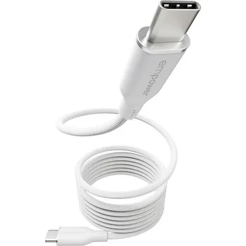Datový kabel PanzerGlass® empower magnetický kabel (240 W) USB-C/USB-C, 1,5 m, bílý