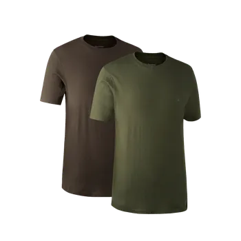 Pánské tričko Set pánských triček Deerhunter Green/Brown Leaf L