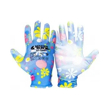 Pracovní rukavice Rukavice pracovní MASTERTOOL pletené bezešvé s PU povlakem Vasilek 9" 83-0661