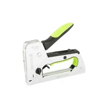 Sponkovačka Pistole sponkovací TRIGGERSHOT WERTVOLL 3-v-1 spony R53 4-14 mm/hřebíky s hlavičkou i bez hlavičky14 mm, opláštěná rukojeť TPR F