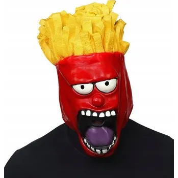 Karnevalová maska Maska LAT. šílené hranolky balení hranolků Halloween