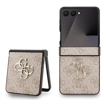 Pouzdro na mobilní telefon Guess PU 4G Metal Logo Zadní Kryt pro Samsung Galaxy Z Flip 7 Pink