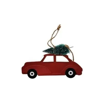 Vánoční dekorace Závěsná cedulka auto Vánoce
