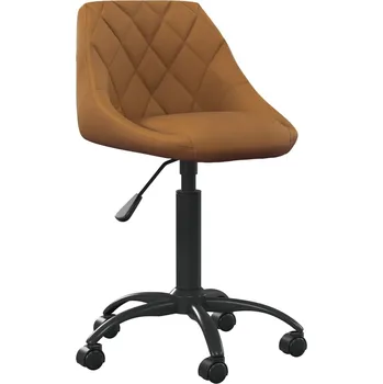 vidaXL Kancelářská židle hnědá samet