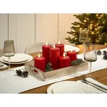 Sada 6 dekorativních LED svíček červená parafínové plastové svíčky sezónní světelné dekorace Beliani