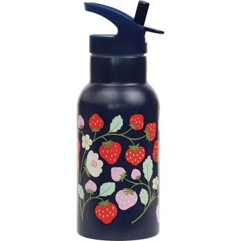 A Little Lovely Company - nerezová lahev na pití, 350 ml - jahody