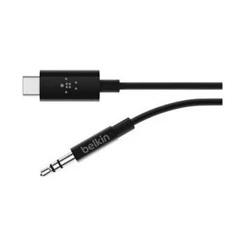 Datový kabel Belkin ROCKSTAR™ USB-C/3,5mm jack kabel, 0,9m, černý