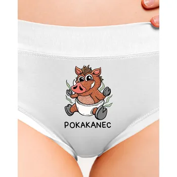 Souprava dámského spodního prádla Bastard Pokakanec dámské kalhotky White
