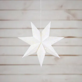 Lampička Markslöjd LED závěsná hvězda na prázdné baterie, časovač Ø 45cm bílá bílý, průhledný 2 x 0,2 W LED - Doprava zdarma