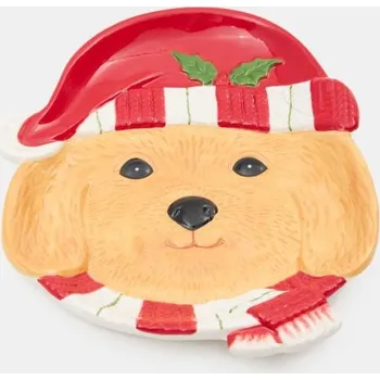 Sinsay - Vánoční servírovací mísa ve tvaru psa s čepicí Santa Clause - vícebarevná - 495GQ-MLC - 495GQ-MLC-ONE