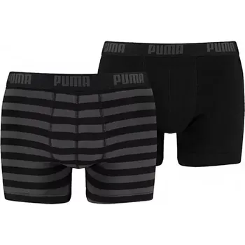 Boxerky Pánské boxerky Stripe 1515 2Pack 591015001 200 Black/grey - Puma S