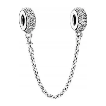 Řetízek Originální Pandora bezpečnostní Řetízek s třpytivými kuličkami pavé