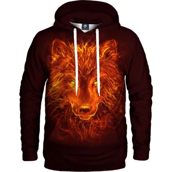 Pánská mikina Unisex mikina s kapucí Fire Wolf 1826397 H-K AFD888 červená- Aloha From Deer červená vzor 3XL
