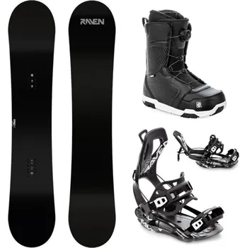 Snowboard Raven Pure black snowboard + Raven Fastec FT360 black vázání + Raven Flush MOZ boty 159W cm + S (EU 35-40) + DÁREK + Doprava ZDARMA